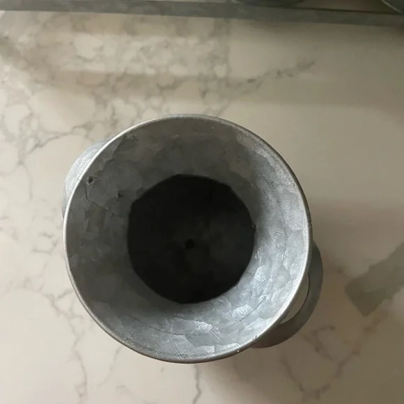 Galvanized Metal Milk Can Trio with Stand - Picture 4 of 13